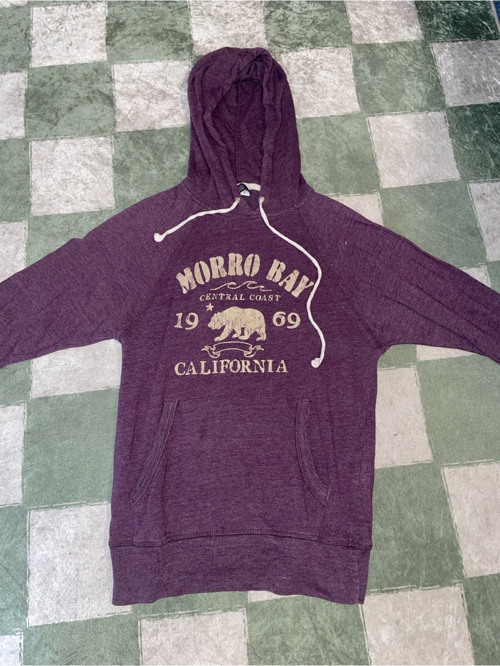 Morro Bay California Hooded Sweater - Purple